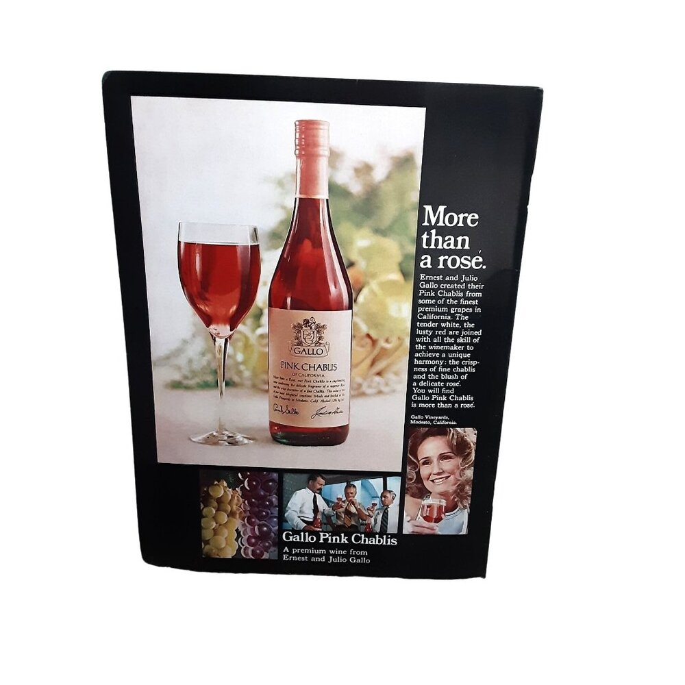 1974 Gallo Pink Chablis Original Print Ad 70s